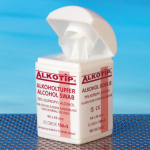 Alkotip Alcoolswabs (in dispenser, 150 stks) - Afbeelding 3