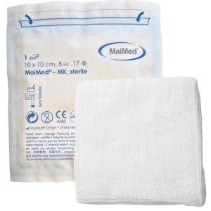 Steriele compressen 10 x 10 cm, 8-lagig - 100 stks - Afbeelding 2