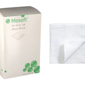 Mesoft non-woven steriele compressen 10 x 10 cm, verpakt per 75 x 2 stks - Afbeelding 1