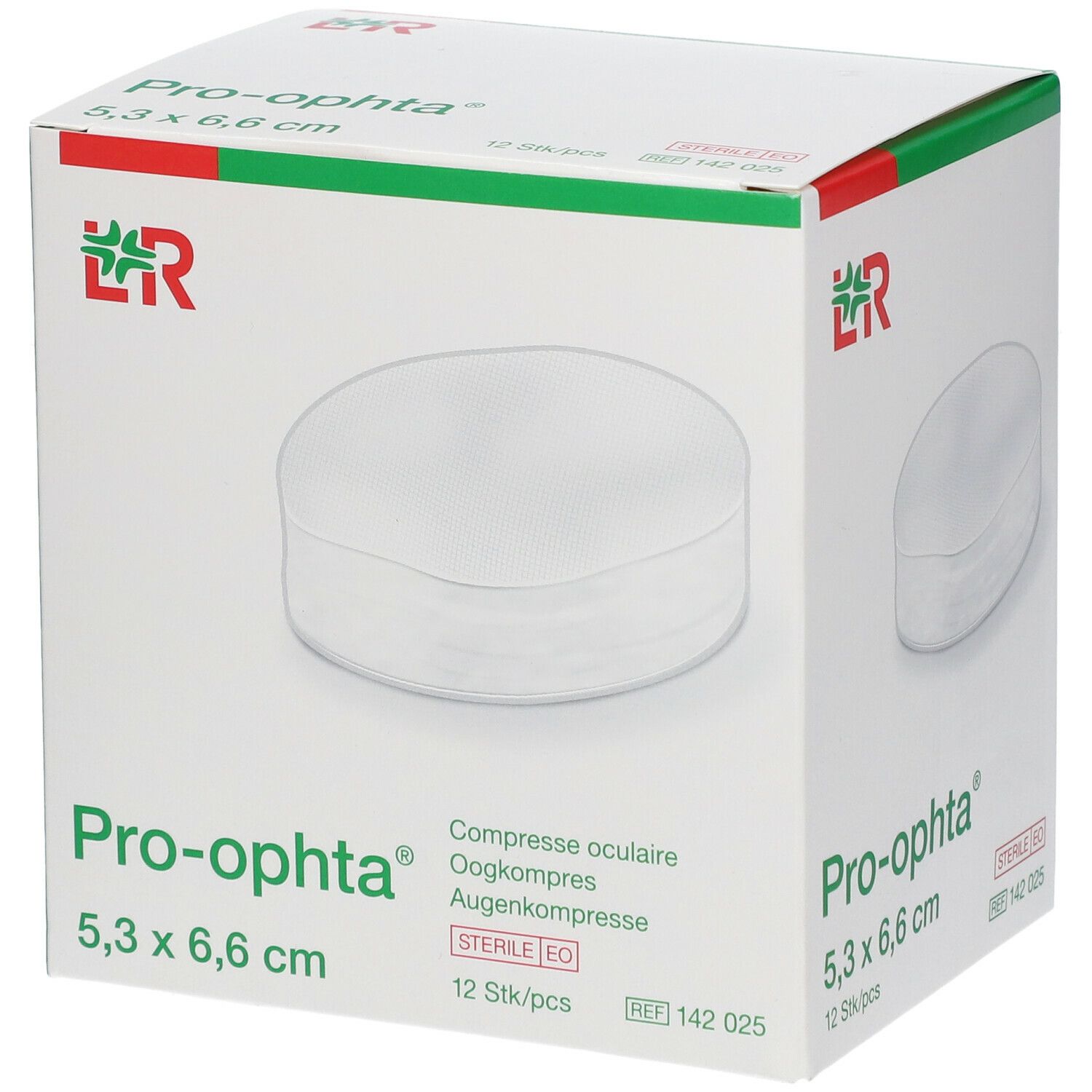 Pro ophta-5.3×6.6 steriel -12-stuk