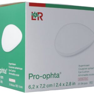 Pro-Ophta steriele oogcompressen 6,2 x 7,2 cm, doosje à 25 stks - Afbeelding 2