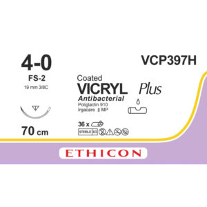 Vicryl 4/0 PLUS met naald 19 mm, doos à 36 stks - Afbeelding 1