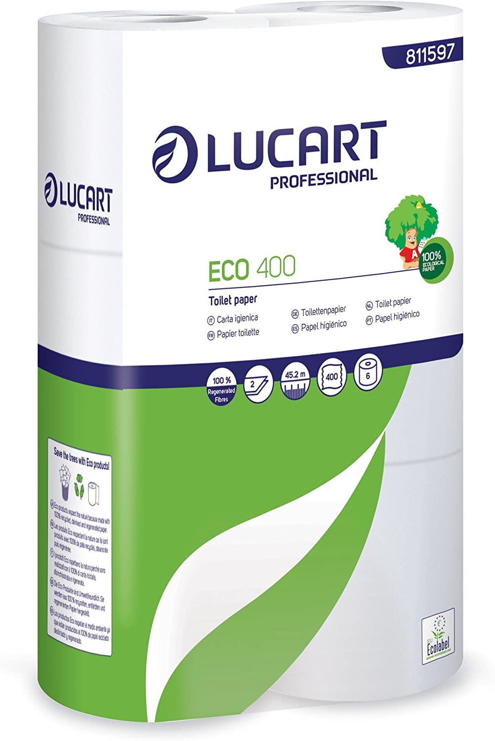 Toiletpapier Lucart Eco 400